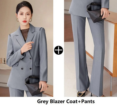 Svinīgi eleganti sieviešu profesionāli biznesa biroja darba apģērbi, biksīšu tērpi ar biksēm un jakām, mētelis OL Styles sieviešu bleizeru komplekts