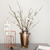 Vruće rasprodaja Novo 54cm jednostruka ružičasta zimska grana šljive Umjetni cvijet Kućni hotel Dekoracija scene vjenčanja Cvjetni aranžman Uradi sam