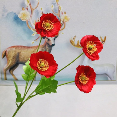 Kukuruzni makovi Ukrasni svileni lažni umjetni cvjetovi maka Vjenčani praznici Svadbeni buket Kućni dekor za zabave buketi za djeveruše