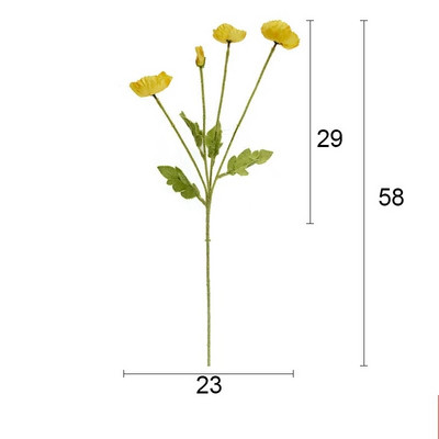 Kukuruzni makovi Ukrasni svileni lažni umjetni cvjetovi maka Vjenčani praznici Svadbeni buket Kućni dekor za zabave buketi za djeveruše