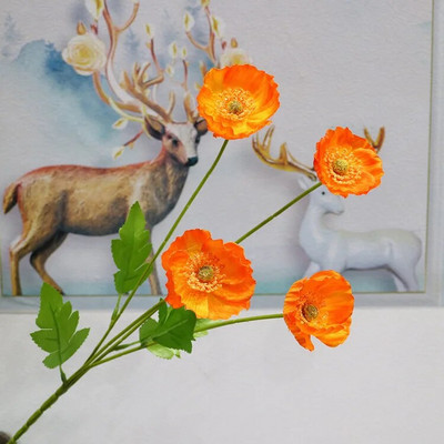 Kukuruzni makovi Ukrasni svileni lažni umjetni cvjetovi maka Vjenčani praznici Svadbeni buket Kućni dekor za zabave buketi za djeveruše