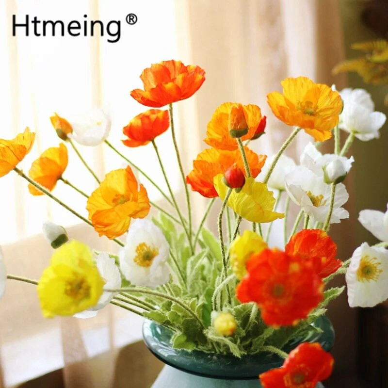 Kukuruzni makovi Ukrasni svileni lažni umjetni cvjetovi maka Vjenčani praznici Svadbeni buket Kućni dekor za zabave buketi za djeveruše