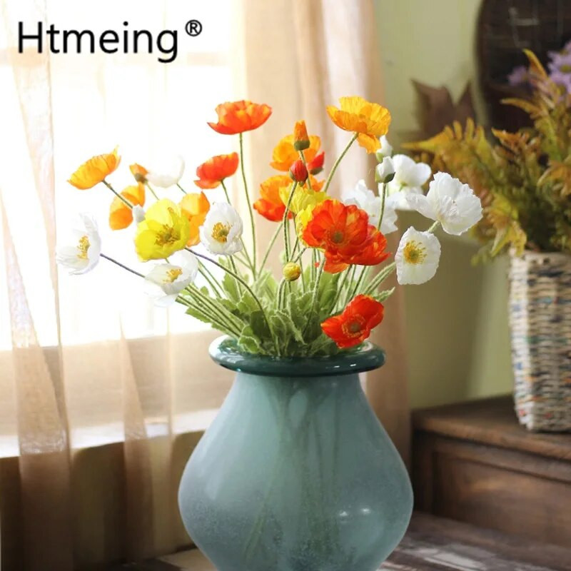 Kukuruzni makovi Ukrasni svileni lažni umjetni cvjetovi maka Vjenčani praznici Svadbeni buket Kućni dekor za zabave buketi za djeveruše