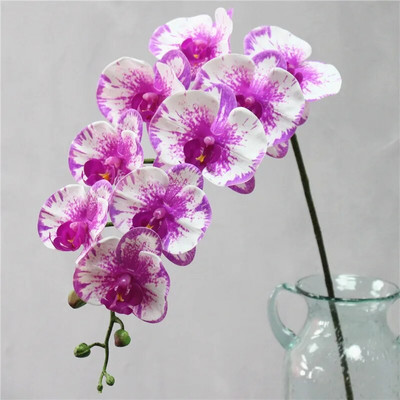 95 cm 9 glavica umjetno cvijeće pravi dodir latex leptir orhideja dekor uredski dom Božić vjenčanje PU cvijeće umjetne posude