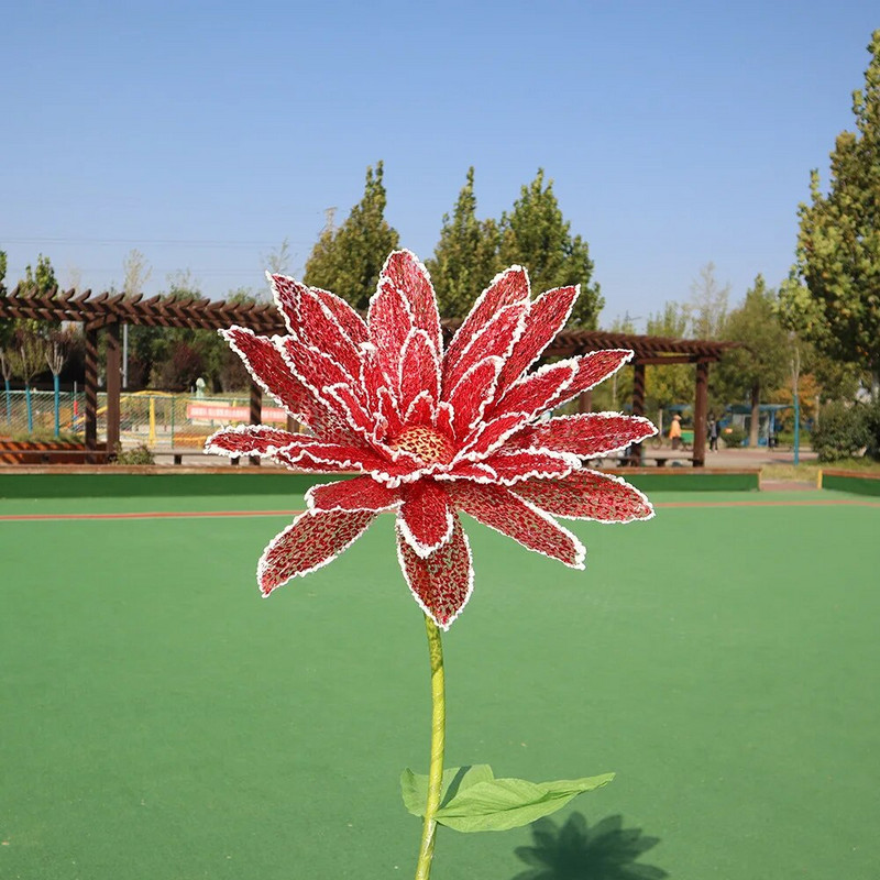 Simulācijas margrietiņa dobi veļa milzu ziedu skatuves displeja iestatījums Mājas noformējums ballītes piegādes izkārtojums Mākslīgie ziedi