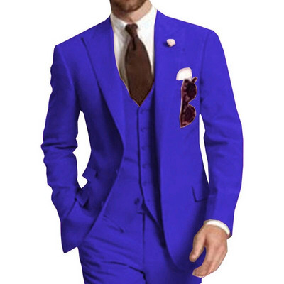 2023 Business Smart Casual Pulmaülikonnad Meeste Jope Kleit Bleiserid Ülikond Mantel Vest Vest Vest Püksid Püksid Meeste 3 tk komplekt