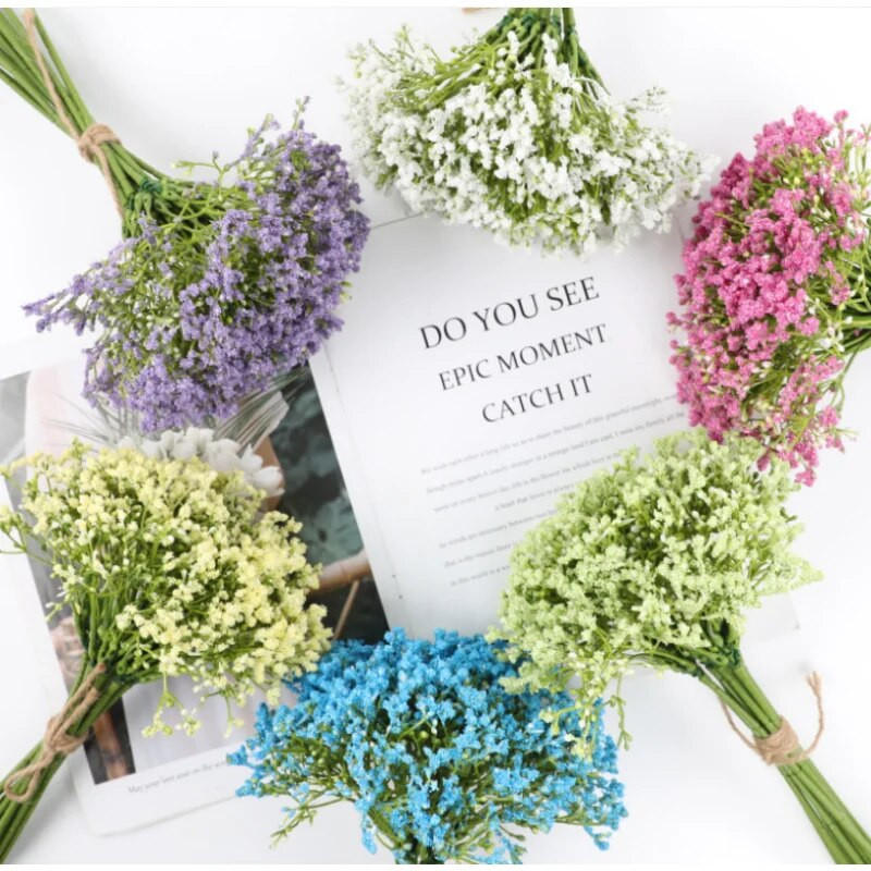 Simulacija Očuvano cvijeće Gypsophila Paniculata Dječji dah Buket cvijeća Vjenčanje Kućni dekor za dekoraciju rekvizita za fotografije