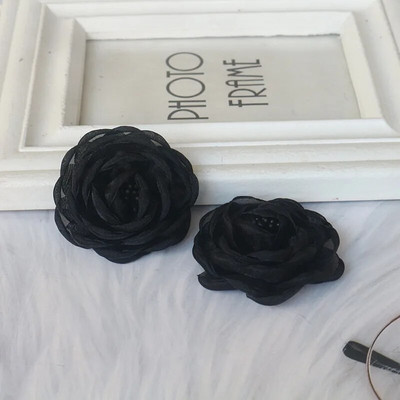 10PCS/Lot 5.5CM 3D organza šifon tkanina s jezgrom od umjetnog cvijeta ruže za vjenčanicu Dekoracija šešira DIY aplikacija za šivanje