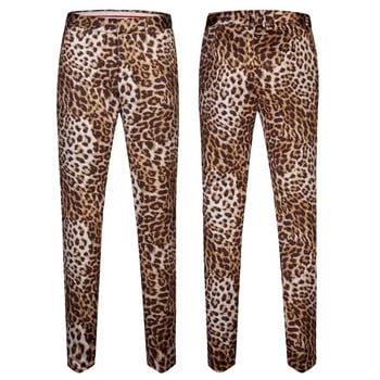 Ανδρικό Smooth Velvet Leopard Slim κοστούμι 3 τεμαχίων Σετ τζάκετ Παντελόνι Γιλέκο Υψηλής Ποιότητας Μπουκέτο Μόδα Πολυτελείας Παντελόνι Παντελόνι