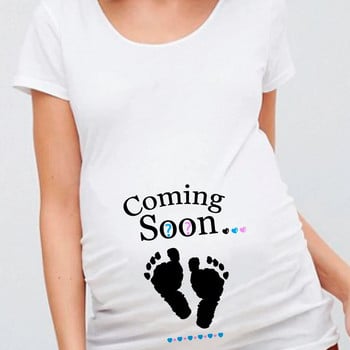 Baby Coming Soon Горнища за бременни Baby Loading Тениска за бременност Дамски дрехи за бременни Baby on Board Drop Shipping