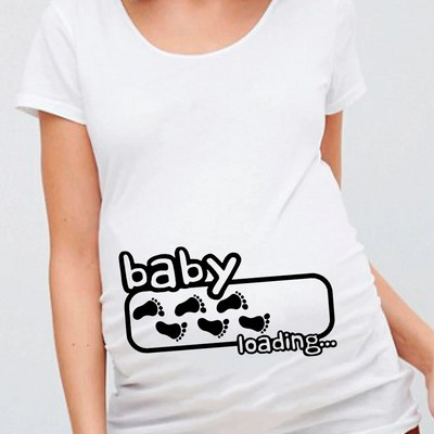 Bebeluș în curând Topuri de maternitate Încărcare pentru bebeluși Tricou pentru sarcină Femei Haine pentru gravide Bebeluș la bord Livrare directă