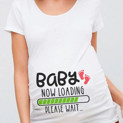 Bebeluș în curând Topuri de maternitate Încărcare pentru bebeluși Tricou pentru sarcină Femei Haine pentru gravide Bebeluș la bord Livrare directă