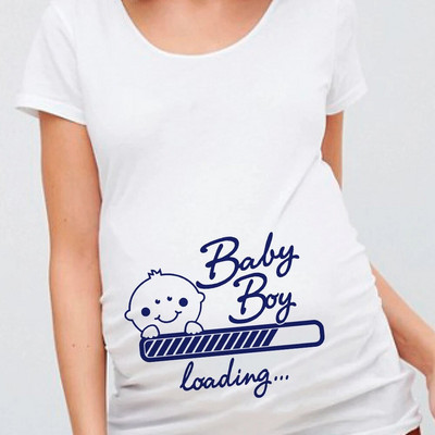 Bebeluș în curând Topuri de maternitate Încărcare pentru bebeluși Tricou pentru sarcină Femei Haine pentru gravide Bebeluș la bord Livrare directă