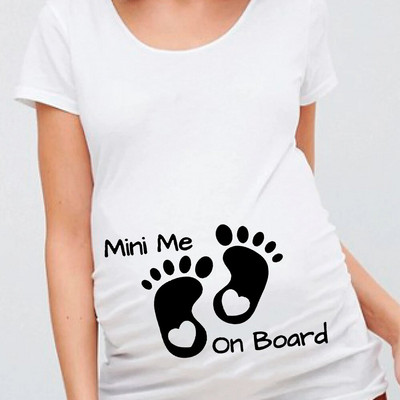 Bebeluș în curând Topuri de maternitate Încărcare pentru bebeluși Tricou pentru sarcină Femei Haine pentru gravide Bebeluș la bord Livrare directă