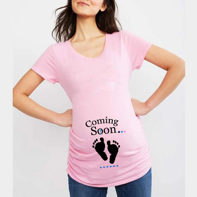 Bebeluș în curând Topuri de maternitate Încărcare pentru bebeluși Tricou pentru sarcină Femei Haine pentru gravide Bebeluș la bord Livrare directă
