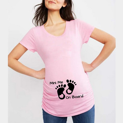 Bebeluș în curând Topuri de maternitate Încărcare pentru bebeluși Tricou pentru sarcină Femei Haine pentru gravide Bebeluș la bord Livrare directă