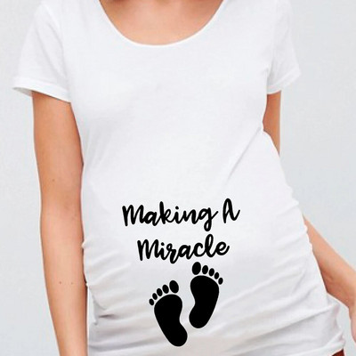 Bebeluș în curând Topuri de maternitate Încărcare pentru bebeluși Tricou pentru sarcină Femei Haine pentru gravide Bebeluș la bord Livrare directă