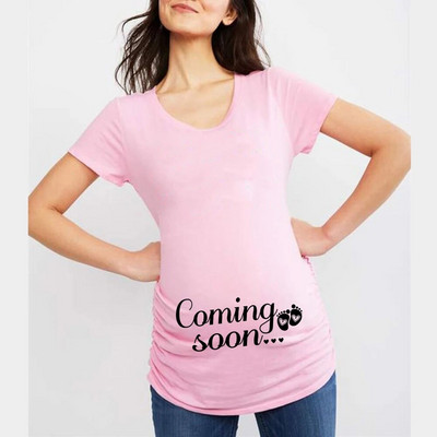 Bebeluș în curând Topuri de maternitate Încărcare pentru bebeluși Tricou pentru sarcină Femei Haine pentru gravide Bebeluș la bord Livrare directă