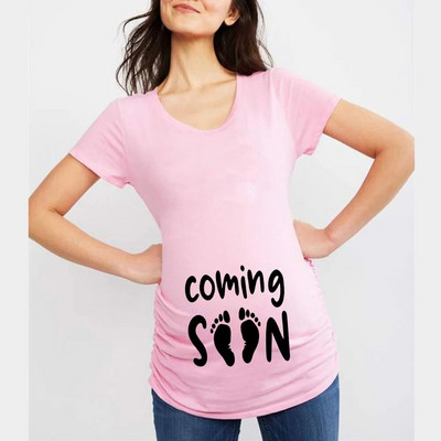 Bebeluș în curând Topuri de maternitate Încărcare pentru bebeluși Tricou pentru sarcină Femei Haine pentru gravide Bebeluș la bord Livrare directă