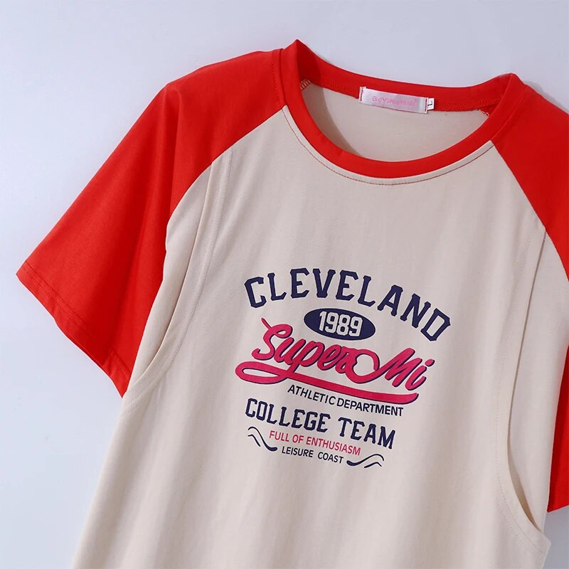 Pamučne bluze za dojenje za žene Udobne pamučne majice kratkih rukava za dojenje Ljetna odjeća za trudnice 5077