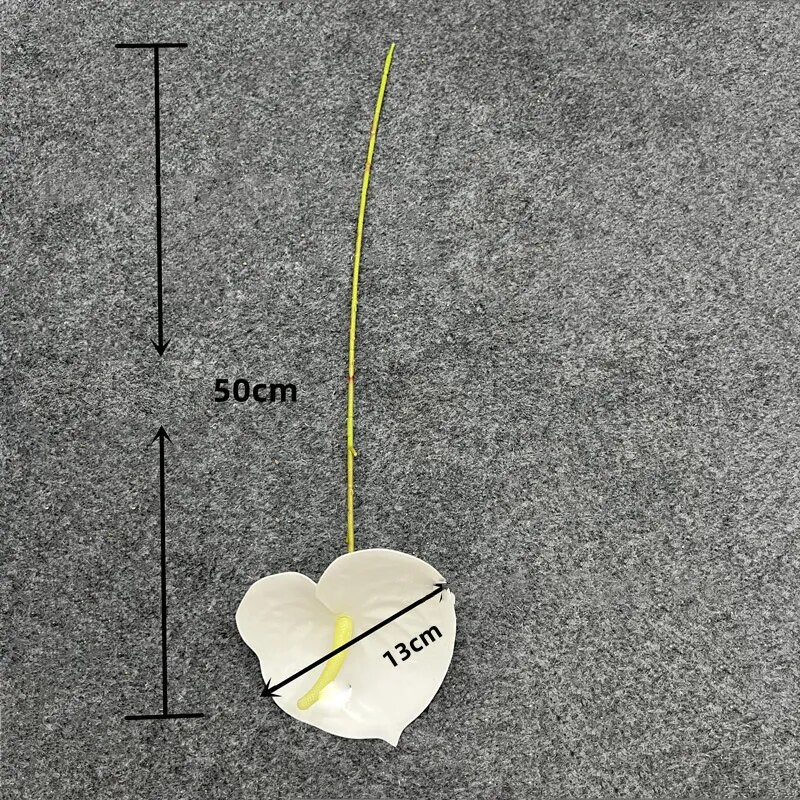 5 gab. Mākslīgais zieds Real Touch Anthurium Lotus Wedding Bride Viltus puķu augs DIY Party Ziemassvētku mājas dekorēšanas aksesuāri