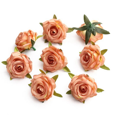10/20 gab. Rožu mākslīgie ziedi, galvas viltus zieds kāzu dekorēšanai, piederumi līgavas pušķu pildvielai mājas dekoru amatniecības vainags