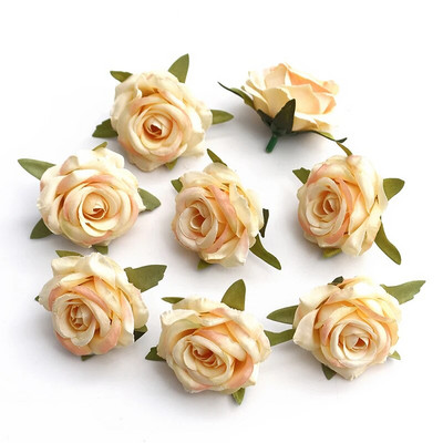 10/20 gab. Rožu mākslīgie ziedi, galvas viltus zieds kāzu dekorēšanai, piederumi līgavas pušķu pildvielai mājas dekoru amatniecības vainags
