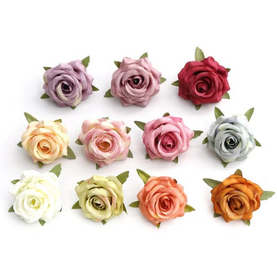 10/20 gab. Rožu mākslīgie ziedi, galvas viltus zieds kāzu dekorēšanai, piederumi līgavas pušķu pildvielai mājas dekoru amatniecības vainags