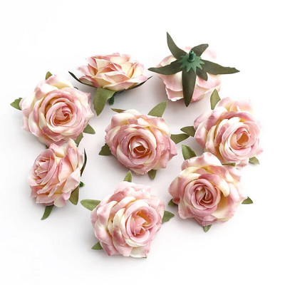 10/20 gab. Rožu mākslīgie ziedi, galvas viltus zieds kāzu dekorēšanai, piederumi līgavas pušķu pildvielai mājas dekoru amatniecības vainags