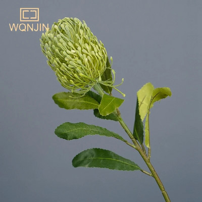 WQNJIN imitēts lielas adatas spilventiņu zieds Imperial Flower Plastmasas zieds Mājas dekorēšana Dzīvojamās istabas viltus ziedu augs