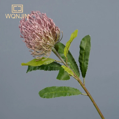 WQNJIN imitēts lielas adatas spilventiņu zieds Imperial Flower Plastmasas zieds Mājas dekorēšana Dzīvojamās istabas viltus ziedu augs