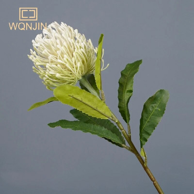 WQNJIN imitēts lielas adatas spilventiņu zieds Imperial Flower Plastmasas zieds Mājas dekorēšana Dzīvojamās istabas viltus ziedu augs