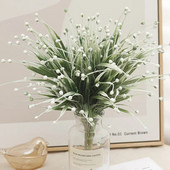 Bijelo umjetno cvijeće Berry plastika za uređenje doma Božićni vjenčani pribor Lažni obrt za rezanje cvijeća DIY aranžman