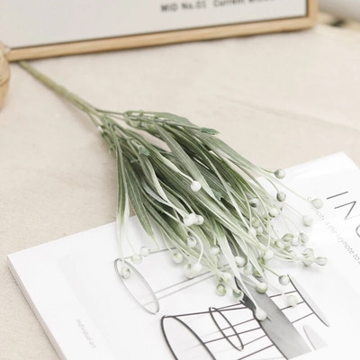 Bijelo umjetno cvijeće Berry plastika za uređenje doma Božićni vjenčani pribor Lažni obrt za rezanje cvijeća DIY aranžman