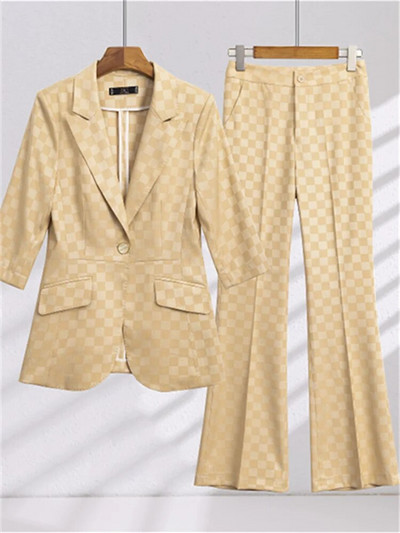 Yitimuceng karirana odijela za žene 2023, nova modna ljetna uredska dama, sako s jednim gumbom, šik komplet hlača visokog struka, 2 komada