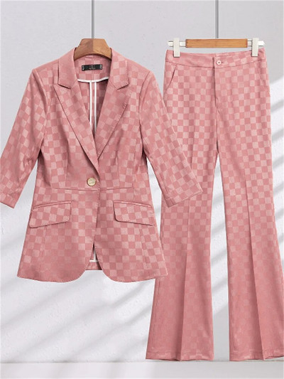 Yitimuceng karirana odijela za žene 2023, nova modna ljetna uredska dama, sako s jednim gumbom, šik komplet hlača visokog struka, 2 komada