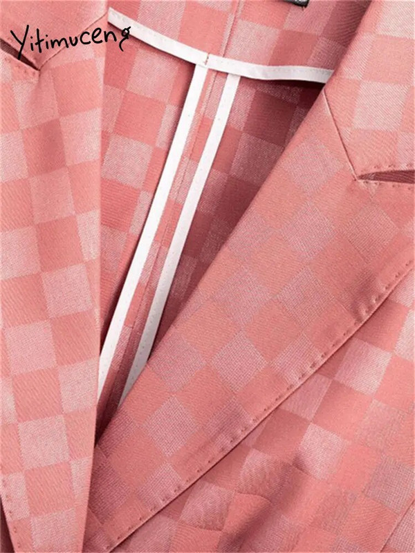 Yitimuceng karirana odijela za žene 2023, nova modna ljetna uredska dama, sako s jednim gumbom, šik komplet hlača visokog struka, 2 komada