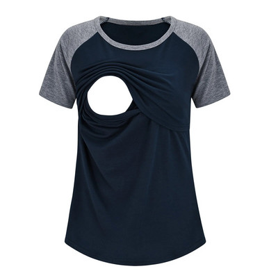 Rasedatele Riided Rasedatele Vabaaja Imetamine Lühikeste varrukatega O-kaelusega Imetamise Topid T-särk одежда для беременных
