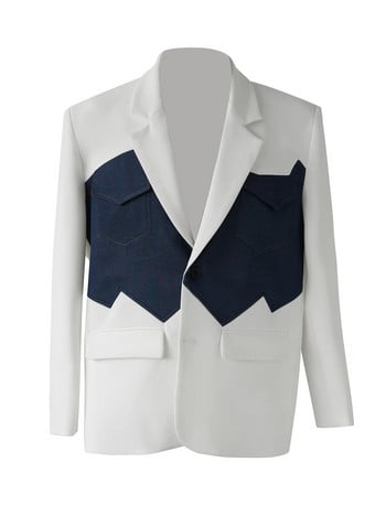 Getspring Γυναικεία Blazer Παντελόνια 2023 Φθινοπωρινό ασορτί παλτό ζιβάγκο Ψηλόμεσο Φαρδύ μακρύ και φαρδύ παντελόνι σε δύο τεμάχια Νέα