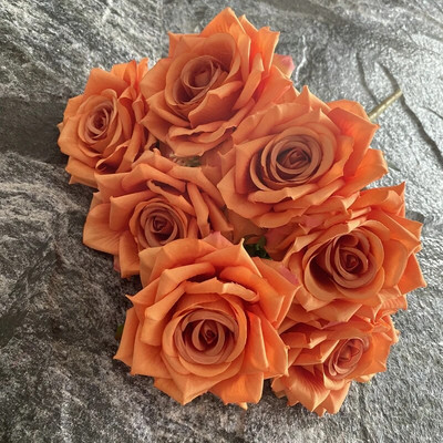 Svežanj umjetnih ruža Svileno lažno cvijeće Dekoracija vjenčanja Simulacija cvijeta Dijamant Crvena Plava ruža Hotelska vrtna biljka