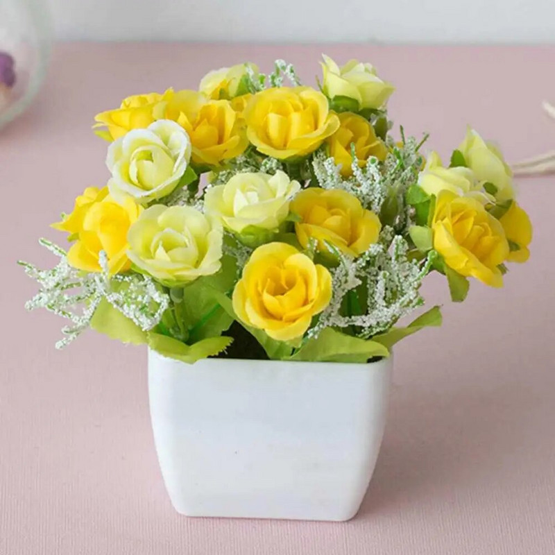 Värskelt säiliv kunstlik bonsai kastmiseta hooldusvaba võltsitud potitaimede kodukaunistus