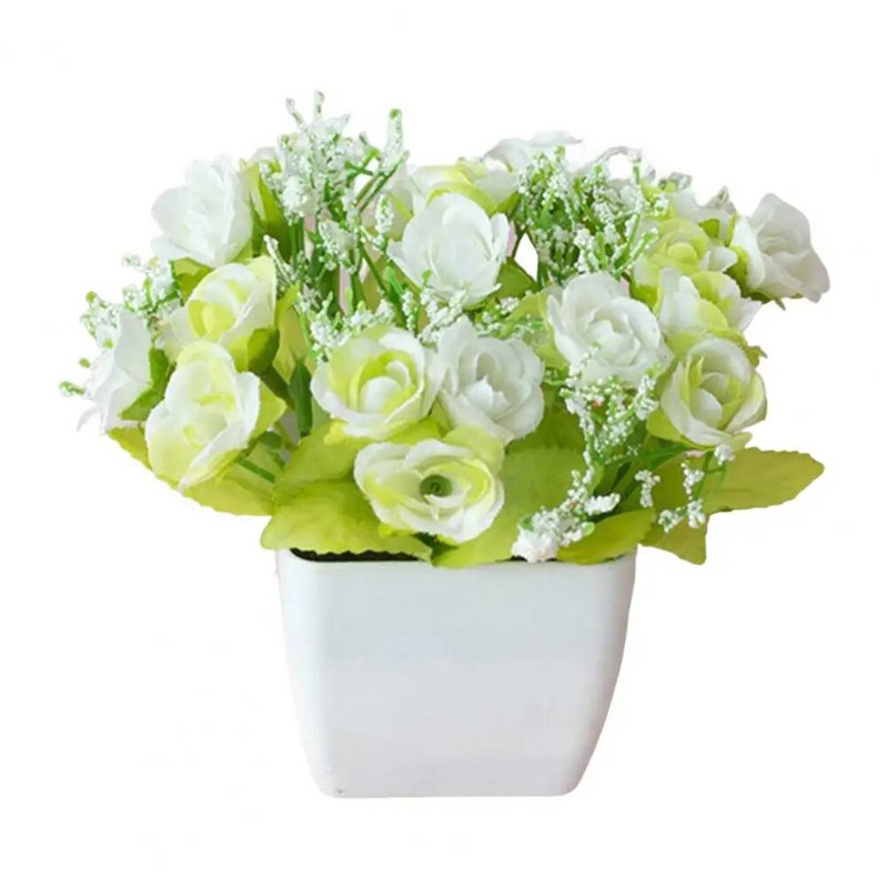 Värskelt säiliv kunstlik bonsai kastmiseta hooldusvaba võltsitud potitaimede kodukaunistus