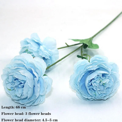 Zils 1 ķekars mākslīgo ziedu, zīda rozes, peonijas, hortenzijas, krizantēmas, dažādi mājsaimniecības kāzu svinību dekori