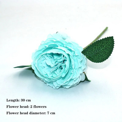 Zils 1 ķekars mākslīgo ziedu, zīda rozes, peonijas, hortenzijas, krizantēmas, dažādi mājsaimniecības kāzu svinību dekori