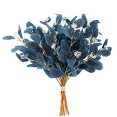 Umjetno lišće eukaliptusa Stabljike Lažna lažna biljka Svileni ovalni listovi eukaliptusa Grane za kućne zabave Ukrasi vjenčanja Cvijet