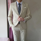 2023 Nova muška butik poslovna jednobojna odijela za vjenčanje domaćice Hlače / Muška večernja haljina Sakoi Jakna Hlače Set od 2 komada