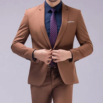 2023 Nova muška butik poslovna jednobojna odijela za vjenčanje domaćice Hlače / Muška večernja haljina Sakoi Jakna Hlače Set od 2 komada