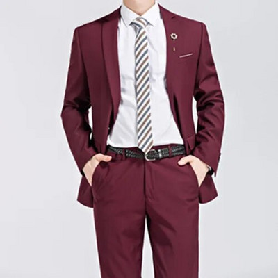 2023 Nova muška butik poslovna jednobojna odijela za vjenčanje domaćice Hlače / Muška večernja haljina Sakoi Jakna Hlače Set od 2 komada