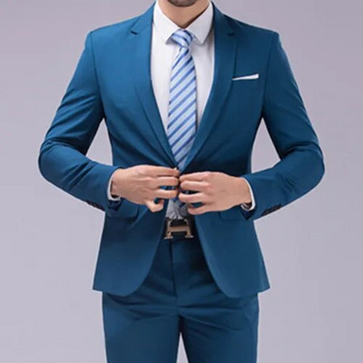 2023 Nova muška butik poslovna jednobojna odijela za vjenčanje domaćice Hlače / Muška večernja haljina Sakoi Jakna Hlače Set od 2 komada