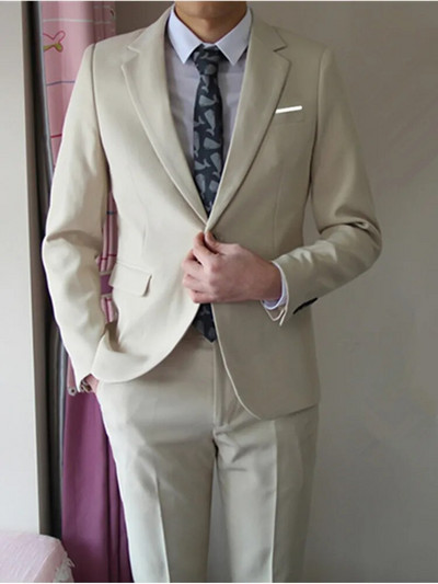2023 Nova muška butik poslovna jednobojna odijela za vjenčanje domaćice Hlače / Muška večernja haljina Sakoi Jakna Hlače Set od 2 komada
